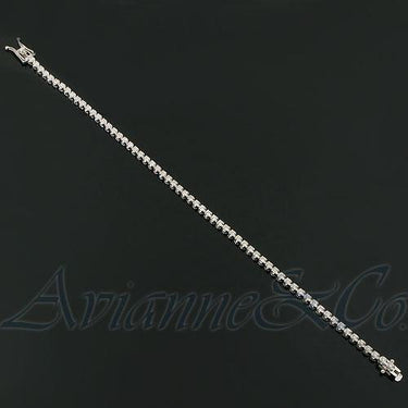 18K White Solid Gold Womens Diamond Tennis Bracelet 1.71 Ctw